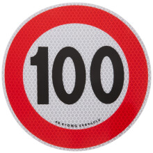 Quattroerre Sticker Speed Limit 100 km/h EU, Approved