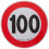 Quattroerre Sticker Speed Limit 100 km/h EU, Approved 1