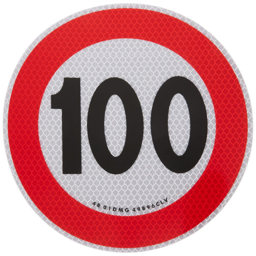 Quattroerre Sticker Speed Limit 100 km/h EU, Approved