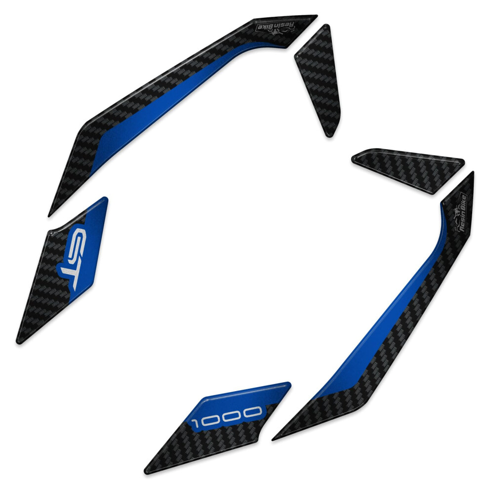 Resin Bike Motorcycle 3D Stickers Compatible With Suzuki Gsx-S 1000 Gt 2022-2025 Metal. Passenger Handles Protectors From Bumps And Scratches. Blue 5051226439643