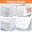 Akamino 10 Pcs Plastic Storage Boxes, 20.5X14X7Cm White Storage Baskets With Handle 3