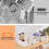 Akamino 10 Pcs Plastic Storage Boxes, 20.5X14X7Cm White Storage Baskets With Handle 4