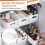Akamino 10 Pcs Plastic Storage Boxes, 20.5X14X7Cm White Storage Baskets With Handle 5