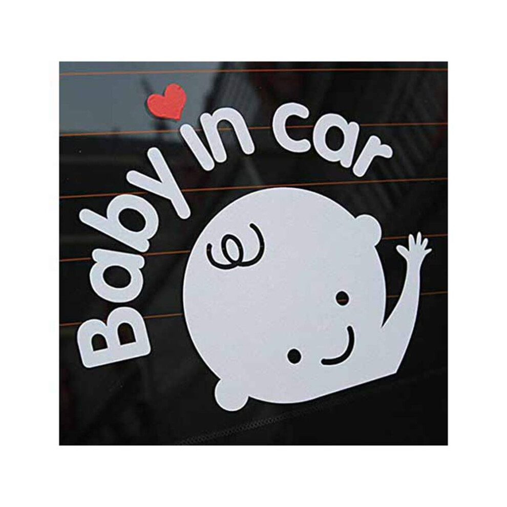 Alamor Baby In Car Waving Baby On Board Safety Sign Cute Car Decal Vinyl Sticker 5051226431654