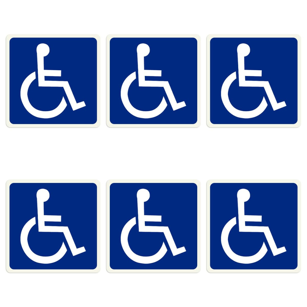 Gladfresit Disabled Car Stickers, Disability Car Body Sticker Self Adhesive Waterproof Barrier Sticker For Car Vans Wheelchair Window 5051226434839