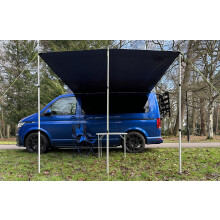 Wild Earth DELUX Sun Canopy Awning for VW Camper Van Motorhome RV 2.4m x 3m Black