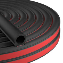Jobon Car Door Seal Automotive Weather Stripping - Self Adhesive Rubber Seal Strip, D-Shape Car Door Soundproofing Weatherstripping