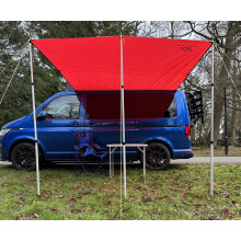 Wild Earth DELUX Sun Canopy Awning for VW Camper Van Motorhome RV 2.4m x 3m RED
