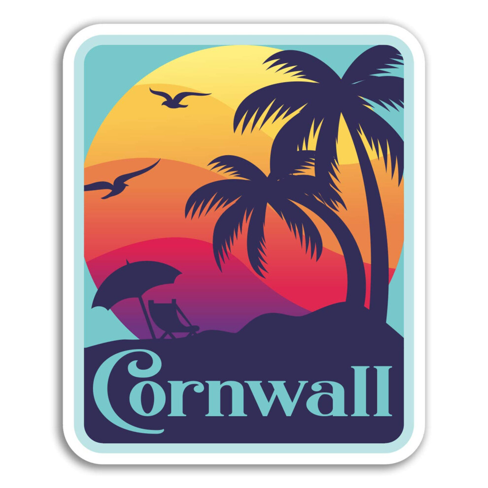 2 X 10Cm Cornwall Vinyl Stickers - England Travel Sticker Laptop Luggage #18166 (10Cm Tall) 5051226435553