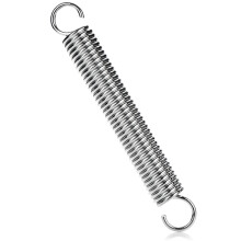 COM-FOUR 2x tension springs with double hooks - spring for tents, awnings, caravans - fastening accessories - tension spring sun sail - steel spring