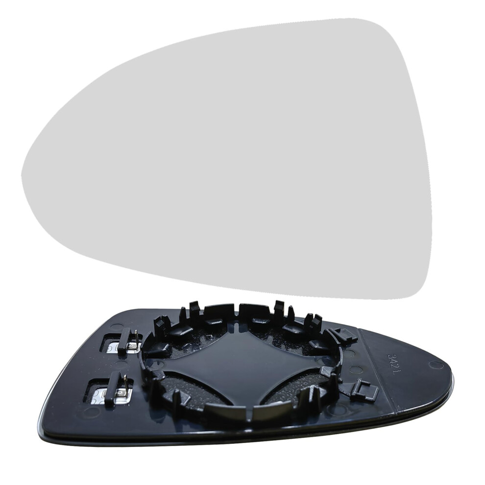Kyyet Exterior Wing Mirror Glass Left Side Convex Heated With Backing Plate Compatible With Vauxhall Corsa D 2006-2014/ Vauxhall Corsa E 2014-2020 5051226422171