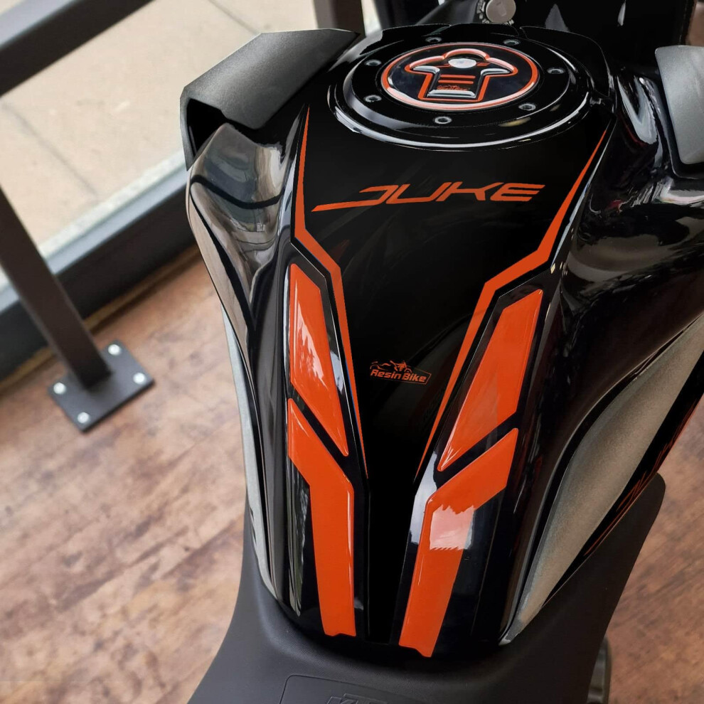 Resin Bike Motorbike 3D Stickers Compatible With Ktm Duke 125 200 250 390 2021-2023. Bike Tank Protector Grip From Impact And Scratches. Sticker 3D 5051226431043