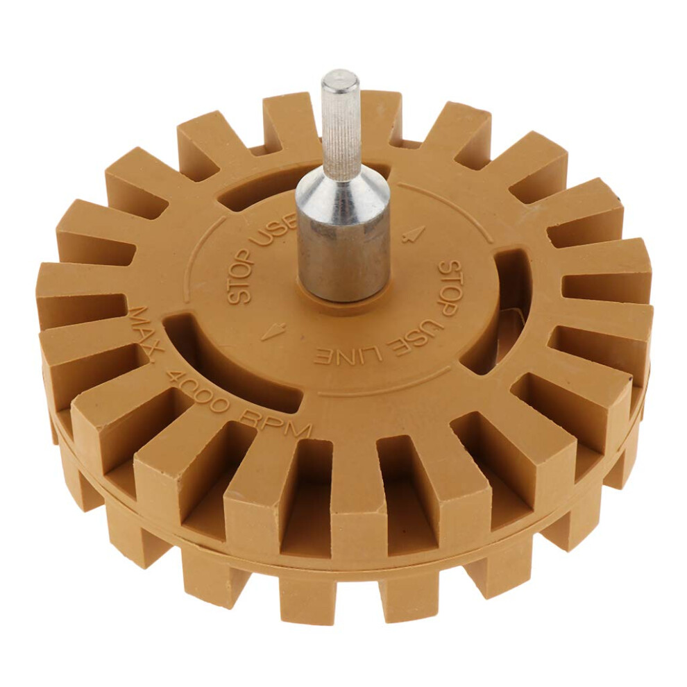 Decal Removal Eraser Wheel Tool Rubber Power Drill Attachment For Adhesive Vinyl Decals From Cars, Rvs, Boats And More, Pinstripe, Double Side 5051226428203