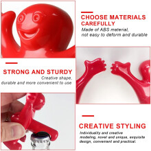 ZIMAIC 3 in 1 Red Corkscrew - Red Bottle Stopper & Wine Bottle Opener - Novelty Kitchen Tool for Home, Bar Accessories
