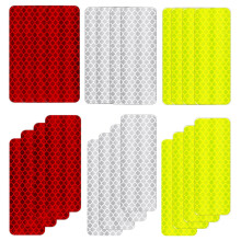 Cobee Reflective Warning Stickers for Car, 24 Pieces Waterproof Reflective Safety Tape Decal Auto Reflector Sticker Night Visibility Stickers for Veh