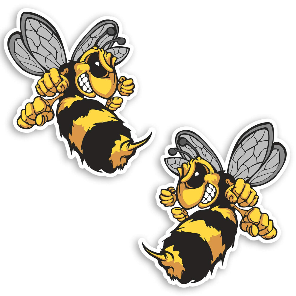 2 X 10Cm Wasp Bee Hornet Vinyl Stickers - Laptop Bike Car Sticker #34668 (10Cm Tall) 5051226438967