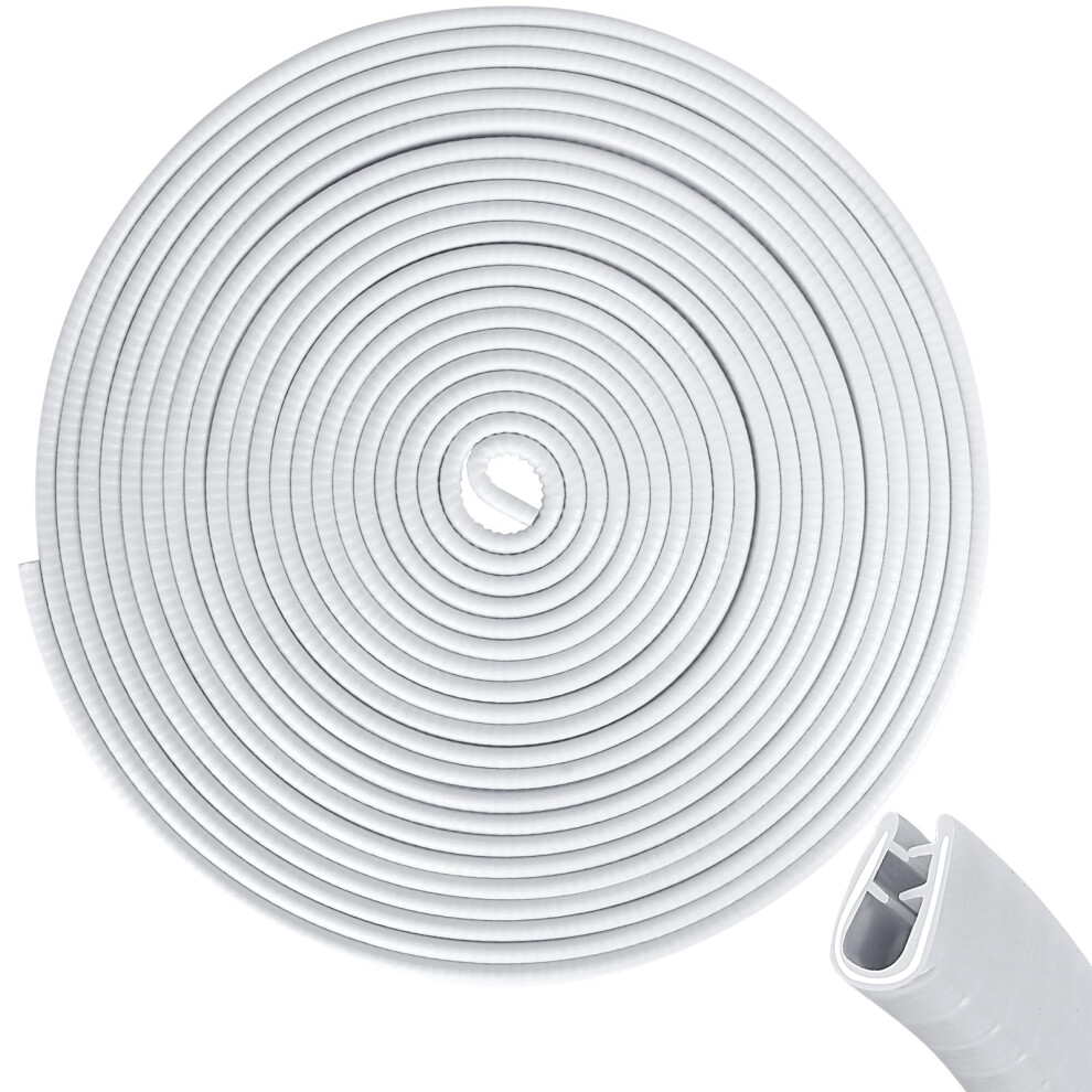 Storystore Car Door Edge Protector 5M Universal Fit U Shape Edge Trim Rubber Seal, Car Door Edge Protector Strip Fit For Most Cars (White) White 5051226422997