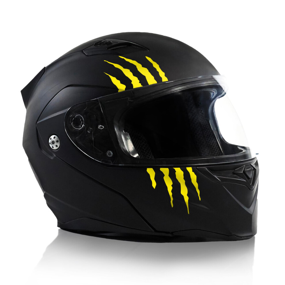 Finest Folia Scratch Helmet Sticker, Set Of 2, 7.5 X 7.5 Cm, Monster Sticker Claw Decoration For Motorcycle, Helmet, Car, Motorcycle Helmet 5051226427817