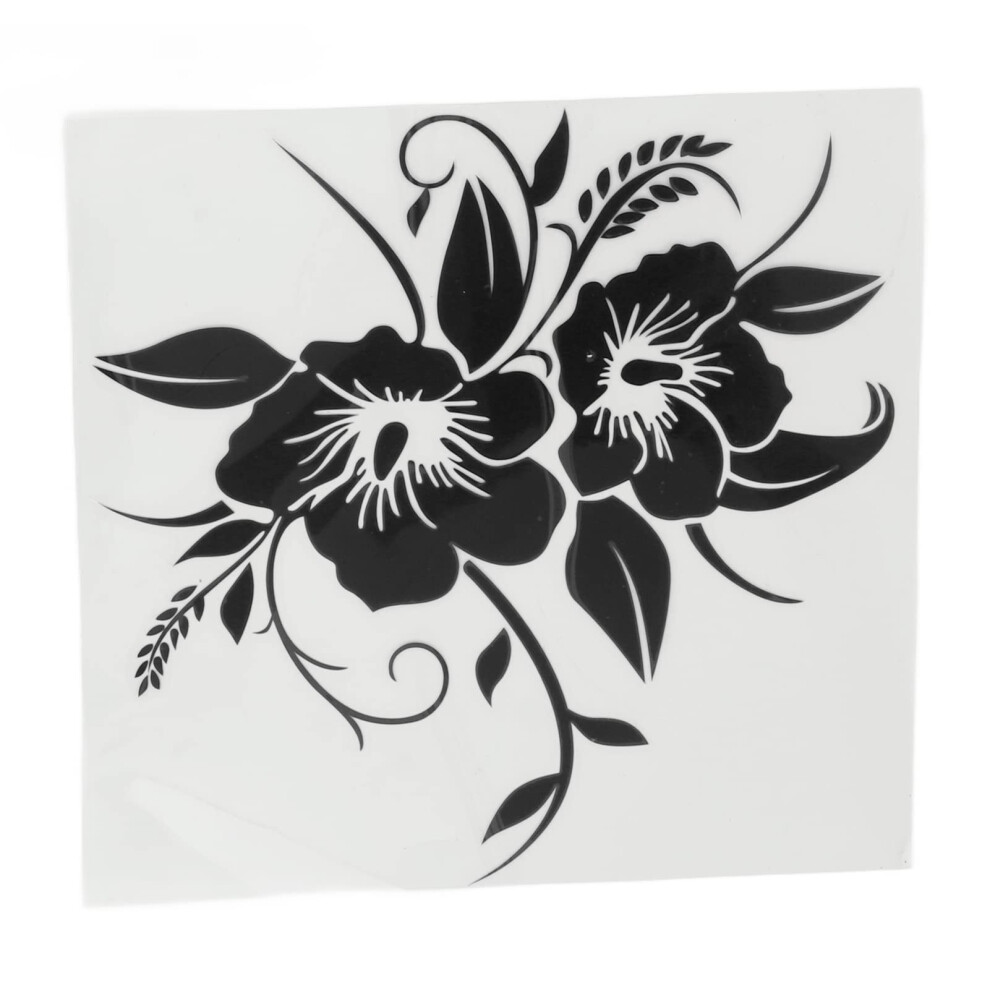 Keenso Car Sticker, Universal Flower Car Decal Automotive Exterior Decoration Stickers For Motorcycle Truck Suv (Black) Film Black 5051226431210
