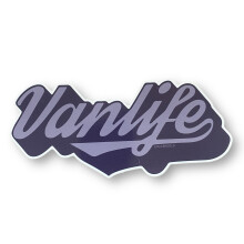 Sticker Gold Vanlife Self Adhesive Sticker - 7 Colour Options - 3 Size Options - Campervan Camper Decal (Grey, Large - 30cm Wide) SG286