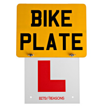 BITS4REASONS New Professional Grade Rear Easy Fit And Remove Single Rigid Solid L Plate 1.5mm Polycarbonate - Single Plate