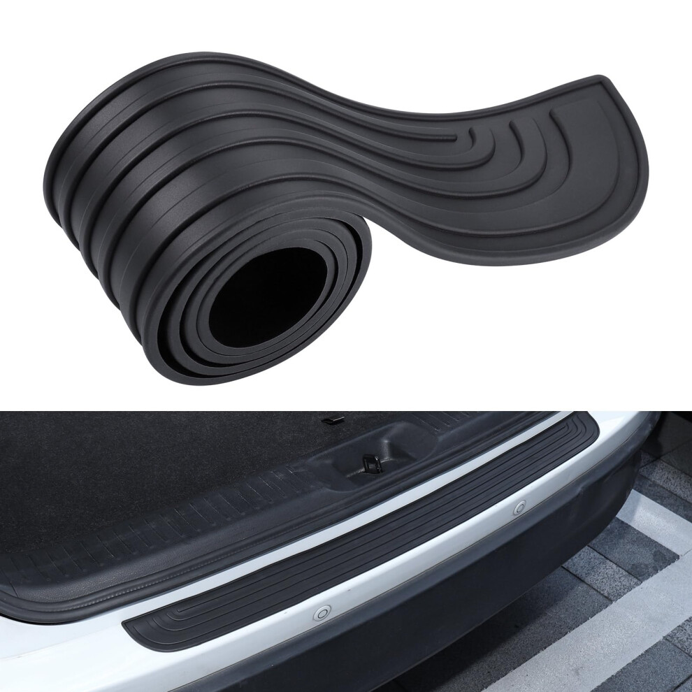 Zocipro Car Rear Bumper Guard Strip, Flexible Rubber Bumper Protector, Anti-Scratch Guard Suitable For Car Pickup Suv Truck (, 36" X 2.75") Black 5051226423093