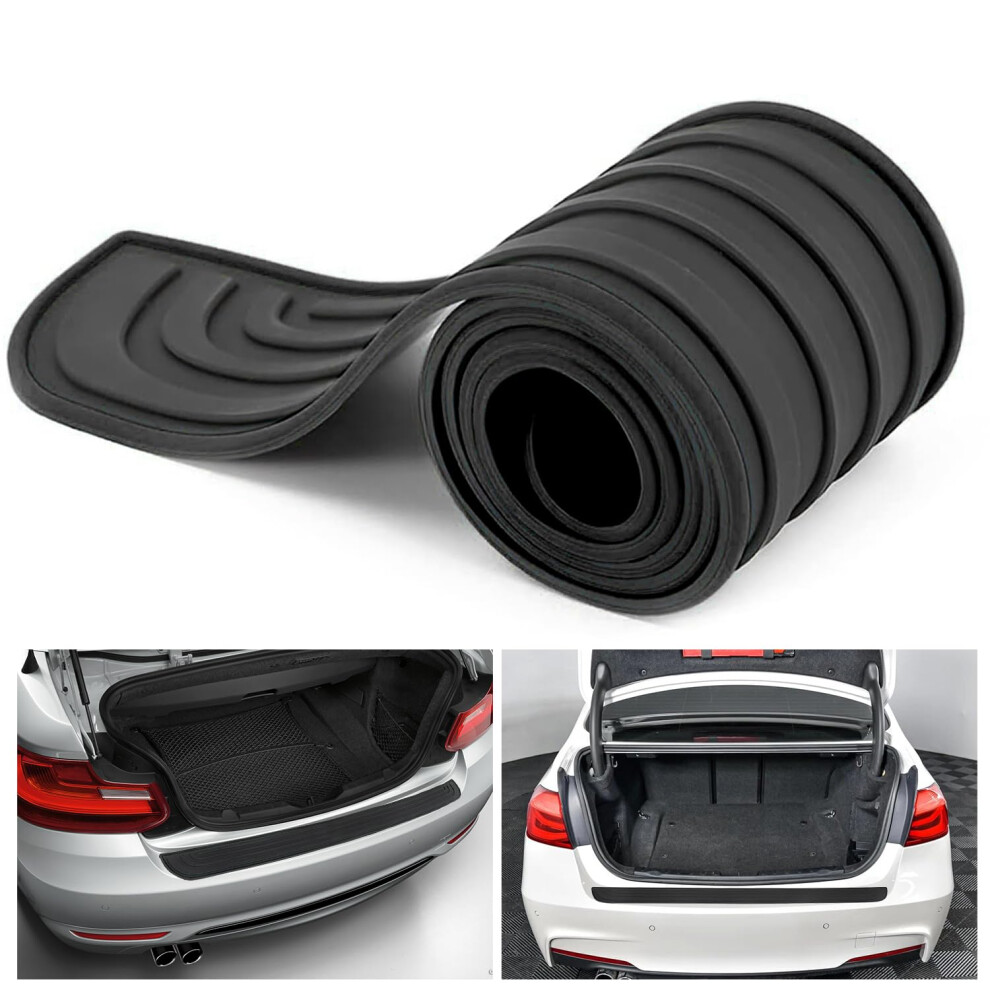 Esteopt Car Rear Bumper Protector, Universal Anti-Scratch Rubber Guard Cover For Car Pickup Truck Suv (36'' X 2.7'' ) Black 5051226423000
