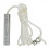 WrteEase Pull Cord Weight Handle,2PCS Bathroom Light Pull Cord with 150cm Adjustable White Nylon Cord,Connectors Chrome Heavy Blind Pull Handle for 2
