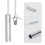 WrteEase Pull Cord Weight Handle,2PCS Bathroom Light Pull Cord with 150cm Adjustable White Nylon Cord,Connectors Chrome Heavy Blind Pull Handle for 5