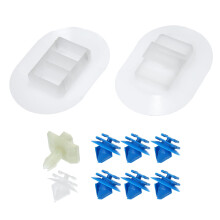 X AUTOHAUX Car Side Skirt Fixing Clip Set Fit for Citroen DS3-10 Pcs White