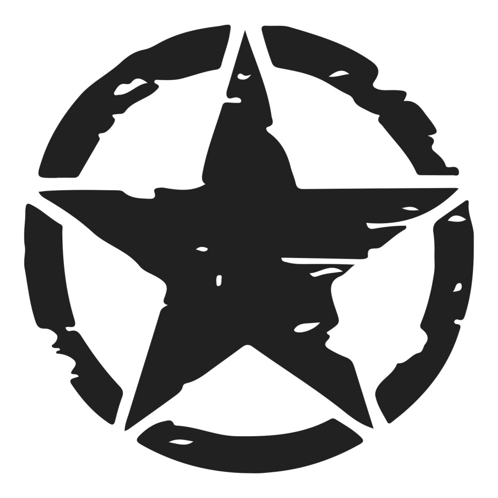 Finest Folia Set Of 2 Car Stickers, Army Star Sticker Film For Car, Motorcycle, Trailer, Sticker Us Star Motif 3 5051226439421
