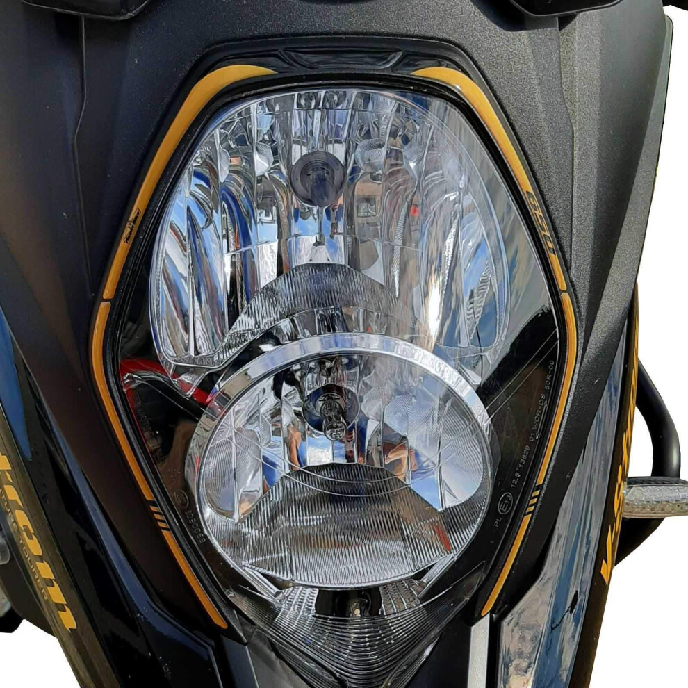 Resin Bike Motorcycle 3D Stickers Compatible With Suzuki V-Strom 650 Xt Abs 2020-2021. Headlight Protection From Bumps And Scratches. 3D Resin Coated 5051226434747