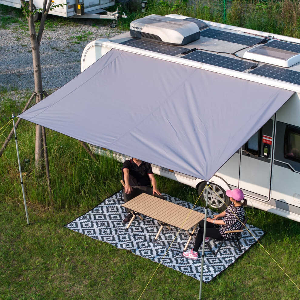 Dulepax Caravan Awnings Universal Sun Canopy For Motorhome 2.96 X 2.45M Campervan Awning 3000Mm Waterproof, Uv-Resistant For Car Suv/Vans 5051226443251