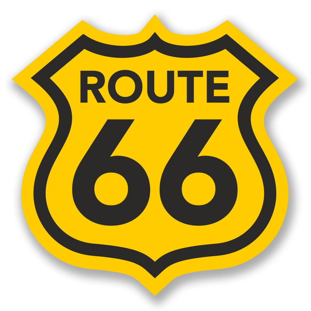 2 X Usa Route 66 Sticker Car Bike Ipad Laptop Helmet Flag America Travel #4291 (10Cm X 10Cm) 5051226427763