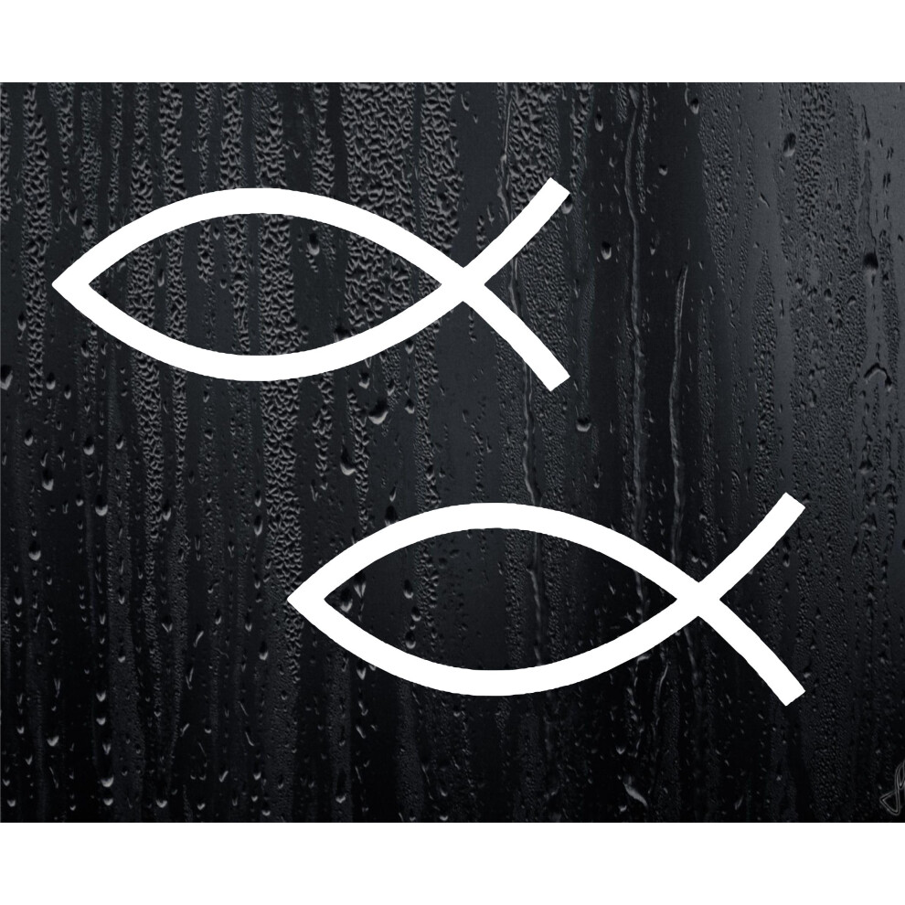Car Sticker Jesus Ichthys Fish Christian Symbol Religious Window Bumper Decal 5051226433566