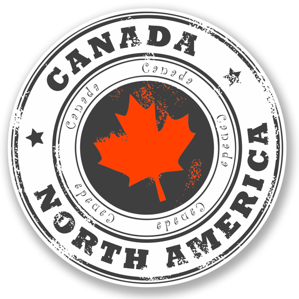 2 X Canada Vinyl Sticker Car Bike Travel Luggage Tag Canadian Leaf #4519 (10Cm X 10Cm) 5051226431692
