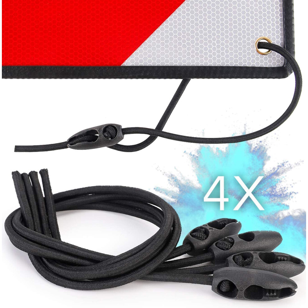Planger Luggage Straps For Warning Sign Italy And Spain (4 X 50 Cm) Attachment Sign Bicycle Carrier I Tie Down Straps Adjustable Length 5051226443459