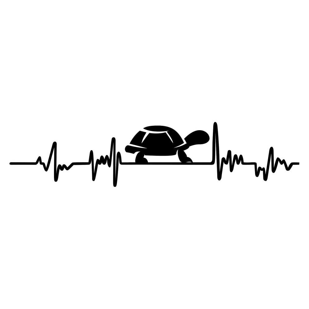 Finest Folia Sticker Heartbeat Animals Width 27 Cm Lifeline Heartbeat Decorative Sticker Self-Adhesive For Car Refrigerator Laptop Car Sticker K150 5051226434143