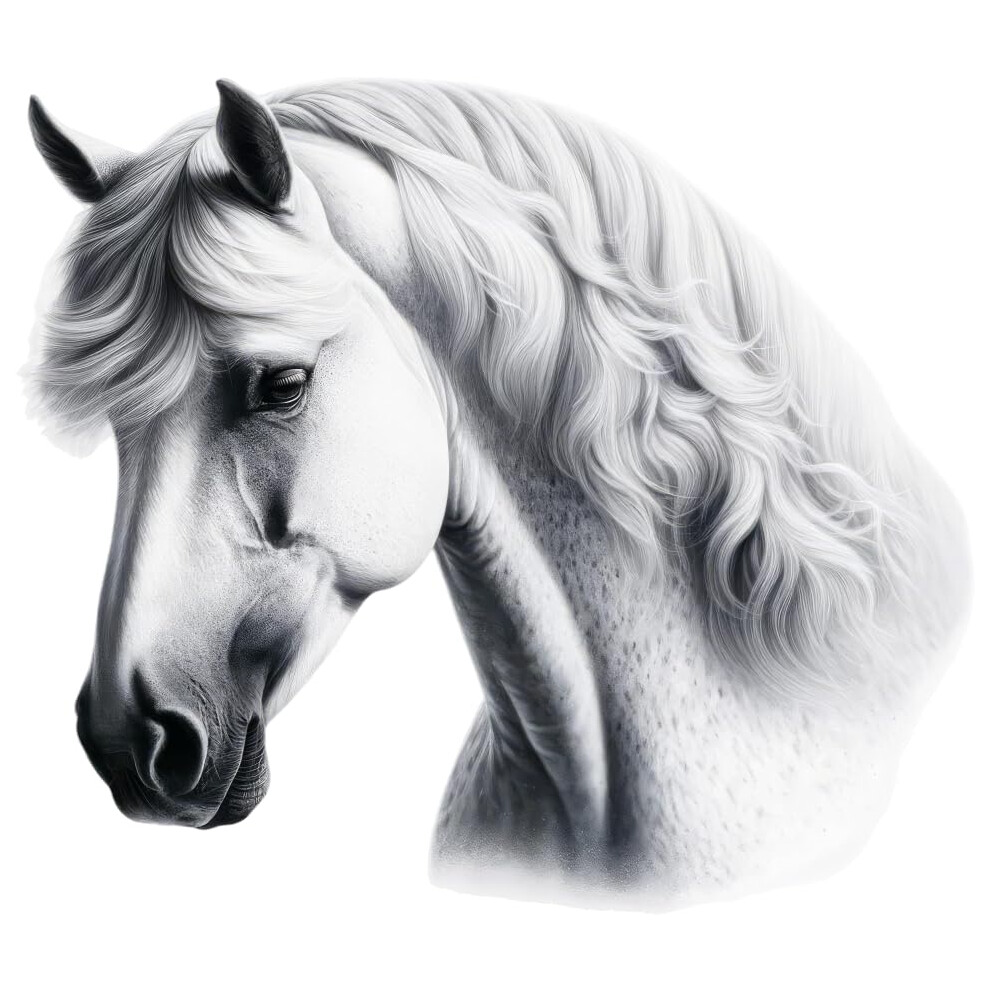 X6 Horse Head Vinyl Decal Stickers, Cover Marks, 70Mm Qty:6, Ideal For Phone, Cups & Mugs, Scrapbooking And More, Vibrant Waterproof Decals White 5051226431180