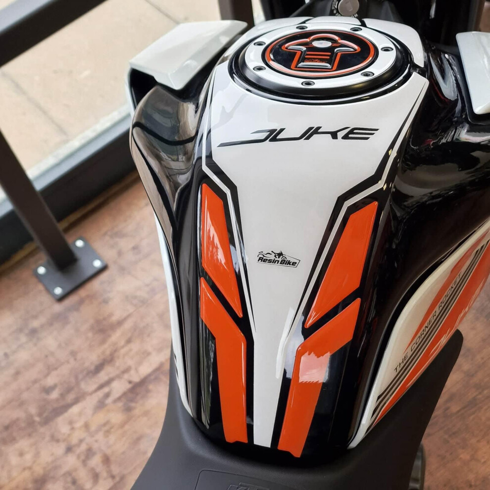 Resin Bike Motorbike 3D Stickers Compatible With Ktm 200 Duke 390 Duke 2021-2023. Bike Tank Protector Grip From Impact And Scratches. Sticker 3D 5051226435911