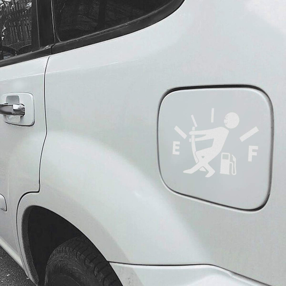 Funny Car Stickers High Gas Consumption Decal Fuel Gage Empty Stickers Fit Car, Trucks, Motorcycle, Suv (White) White 5051226439452
