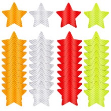 Ymapinc 40Pcs Reflective Stickers for Clothing Kids, Star Shape Reflector Stickers for Kids, Safety Reflective Sticker, Waterproof Safety Helmet Stic