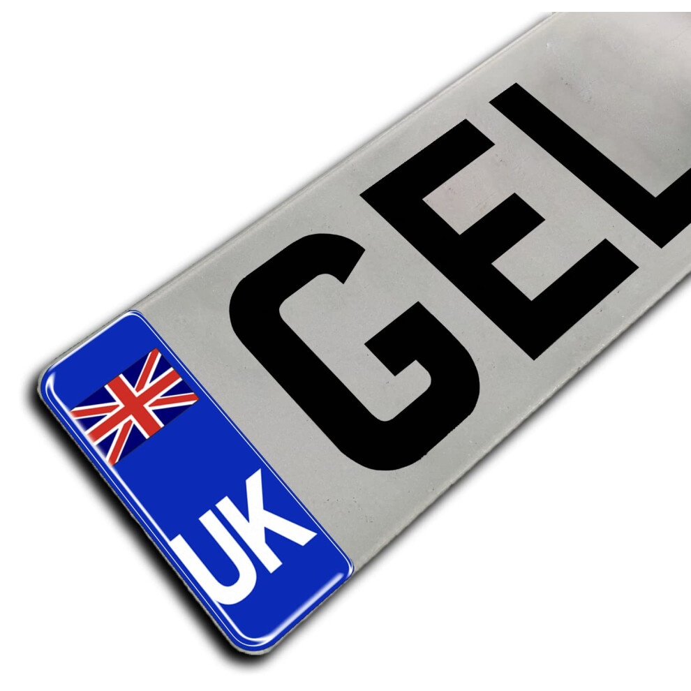Domed Union Jack Uk Vehicle Number Plate Stickers 5051226435713