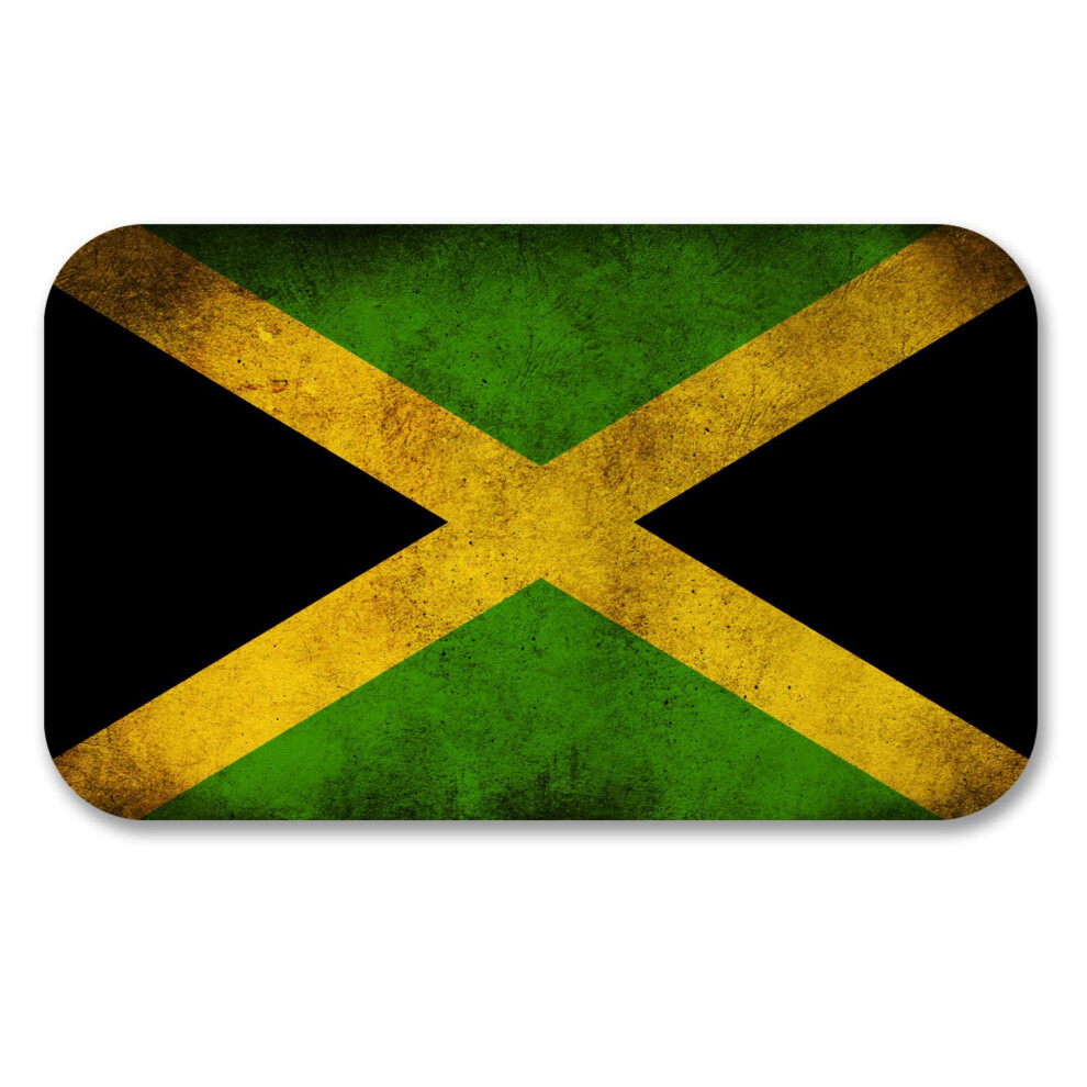 2 X 10Cm Jamaica Jamaican Flag Vinyl Stickers Decal Laptop Car Bike Helmet #6186 (10Cm Wide X 6Cm Tall) 5051226433788