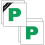 P Plate Stickers for New Driver | Micro-Perforated Tech: See-Through Inside, Bold Outside | Includes Both Micro-Perforated & Solid Vinyl Stickers | 7 1