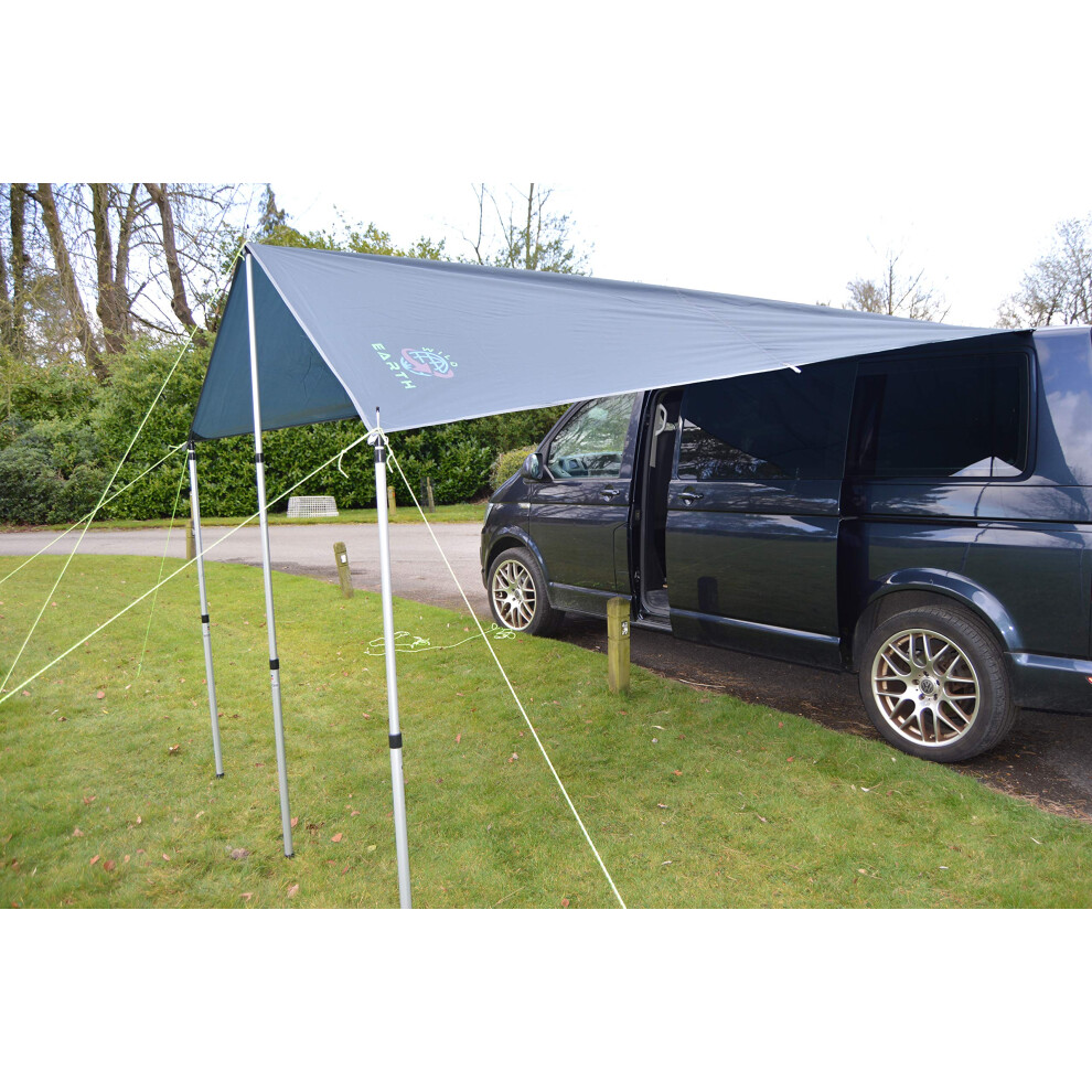 Wild Earth Delux Sun Canopy Awning Camper Van Motorhome Rv Camper Conversion 2.4M X 3M Dark/Grey 5051226442926