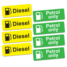 SAFESIGN Petrol & Diesel Stickers - Self Adhesive Waterproof Sticker for Fuel Cap & Tank (PETROL & DIESEL)