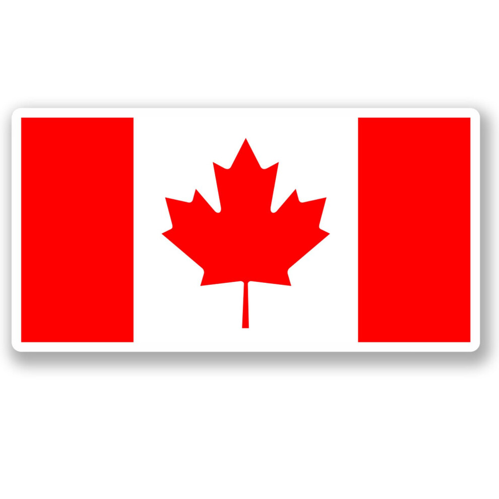 2 X Canada Flag Vinyl Sticker Luggage Travel Bike Laptop Helmet Leaf #4576 (10Cm Wide X 5.2Cm Tall) 5051226435768