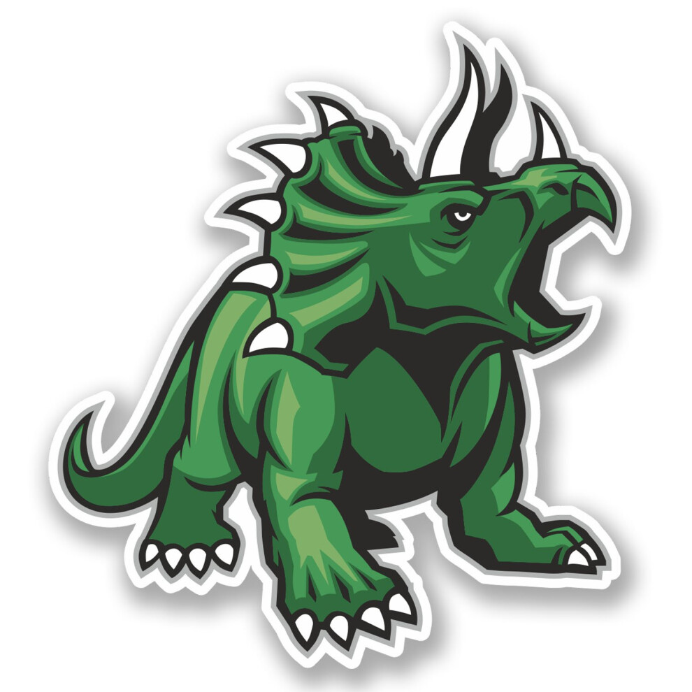 2 X Dinosaur Vinyl Sticker Decal Ipad Laptop Bike Helmet Car Animal Quad #4734 (9Cm Wide X 10Cm Tall) 5051226433153