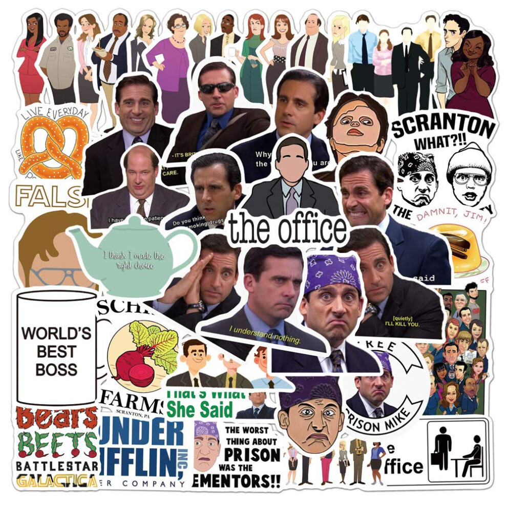 Sanmatic 50Pcs The Office Stickers For Suitcase Skateboard Laptop Computer Water Bottles Car Teens Boys Girls Decal Waterproof 5051226434952